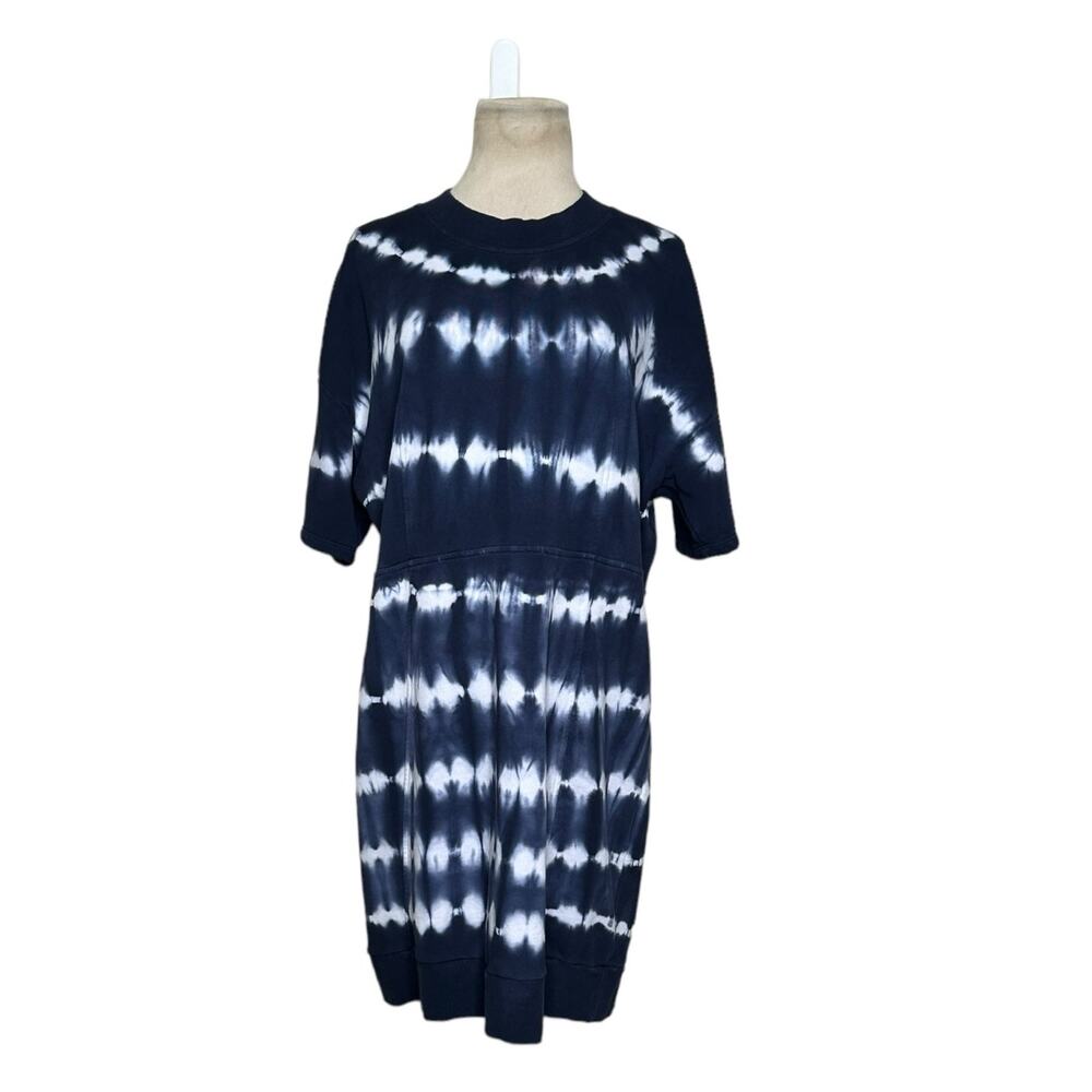 Michael Kors blue white tie dye organic cotton short sleeves dress size XL - Picture 12 of 12